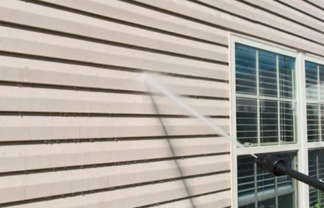this is an image of house pressure washing folsom california