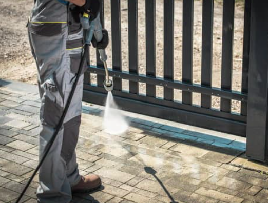 This is a picture of pressure washing service in Lincoln, CA.